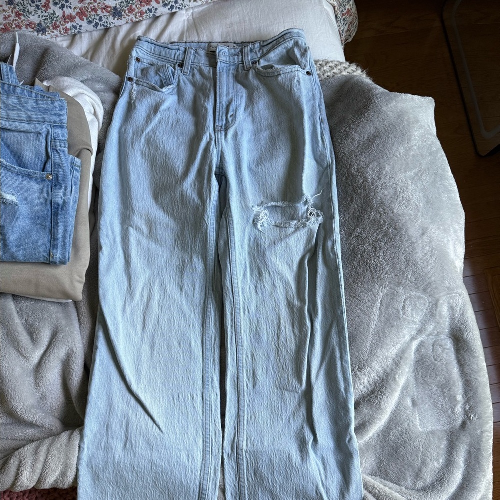 Abercrombie & Fitch Blue Straight Leg Jeans